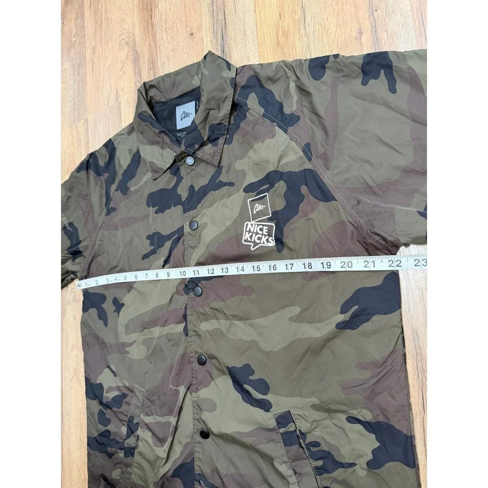 CLSC Nice Kicks Camo Coach Jacket Mens M Snap Front Lightweight Windbreaker